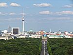 Blick auf das Brandenburger Tor und dem Fernsehturm