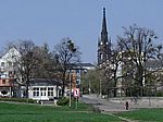 Dresden-Neustadt mit Blick auf die Dreikönigskirche mit ihrem hohen Turm