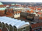 Blick von der Petri-Kirche auf die Stadt Lübeck
